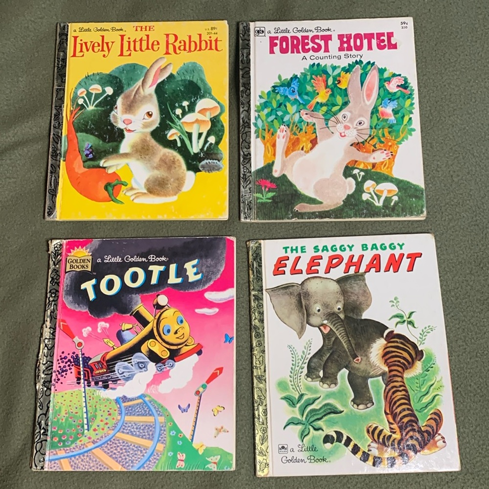 Vintage Little Golden Books froms from the 1970’s.  Approximately 6 3/4” x 8”.